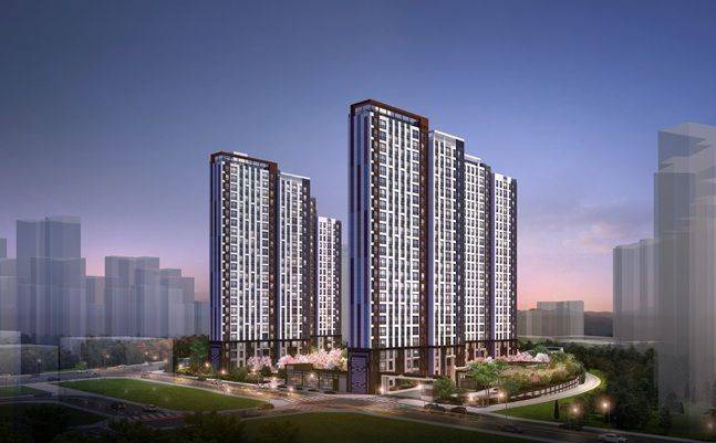 고덕 A48블록 금성백조 예미지 야경 투시도. ⓒ 리얼투데이