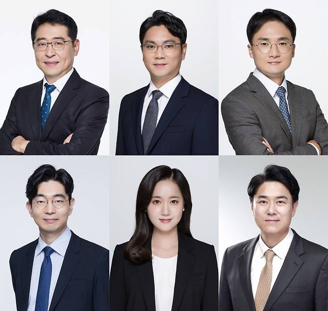 좌측부터 시계방향으로 센터장 장경수, 김탁환, 이승현 변호사, 김중한 수석전문위원, 최혜빈, 황인용 변호사/사진=법무법인 세종