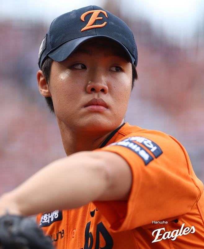 ▲ 정우주 ⓒ한화 이글스