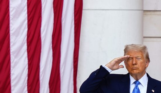 메모리얼 데이 기념식 참석한 도널드 트럼프 미국 대통령. (사진=AP연합)