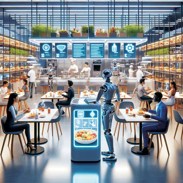 생성형 AI가 그린 미래의 식당 모습.