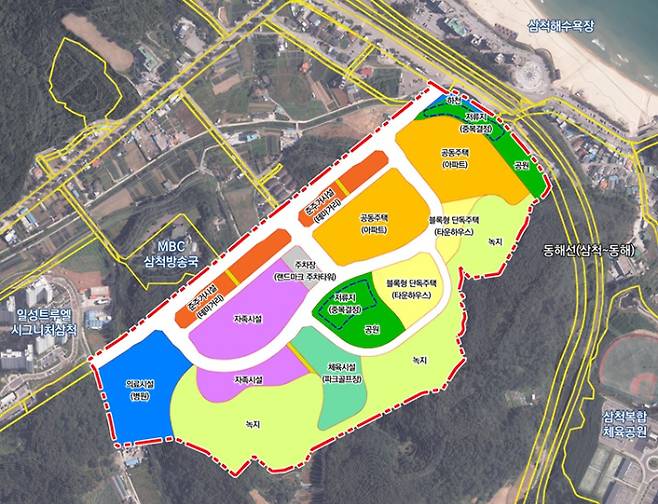 삼척 골드시티 토지이용 계획도. 삼척시 제공