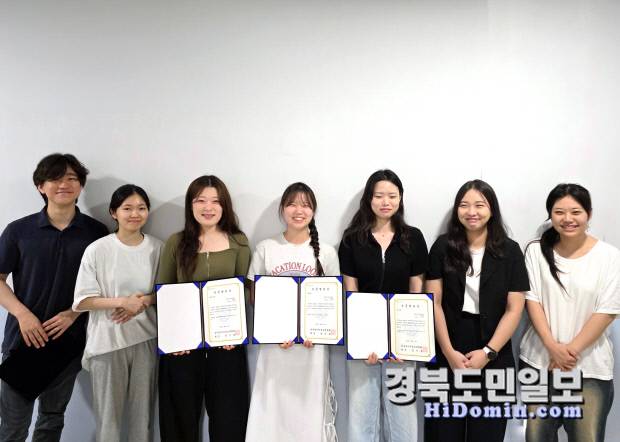 학술대회_왼쪽부터 장현(2년), 송원호(3년), 황유진(석사), 김지현(석사), 박성희(석사), 황영은(박사), 권현아(4년)