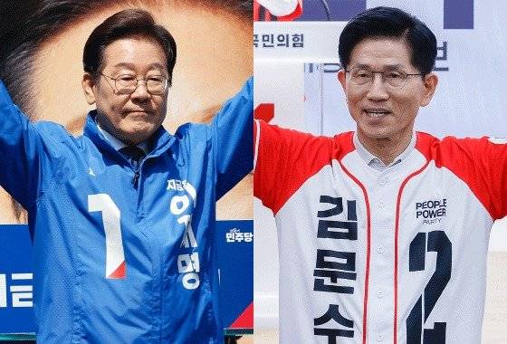 이재명 더불어민주당(왼쪽)·김문수 국민의힘(오른쪽) 대통령 후보. 뉴스1