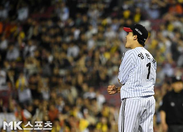 임찬규가 27일 잠실 한화전에서 포효하고 있다. 사진(잠실 서울)=천정환 기자