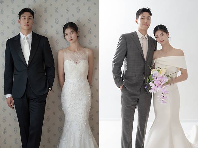 삼성화재 미들블로커 손태훈과 삼성생명 가드 윤예빈이 31일 결혼식을 올린다. (용인 삼성생명 제공)