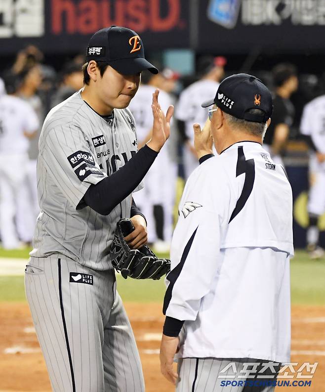 김경문 감독 믿음에 결과로 보답한 프로 2년 차 조동욱.