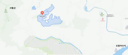 천안 동면 사업장폐기물 매립시설 조성사업 대상지. 네이버지도 갈무리