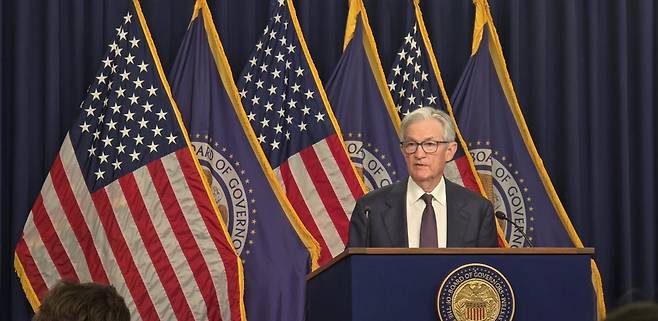 지난 7일 FOMC 후 기자회견하는 제롬 파월 Fed 의장. /워싱턴=이상은 특파원