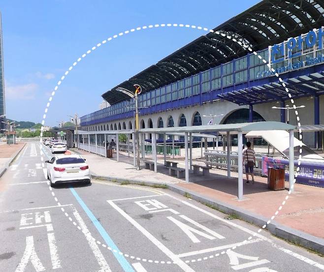 천안아산역 택시승강장 모습 ⓒ아산시