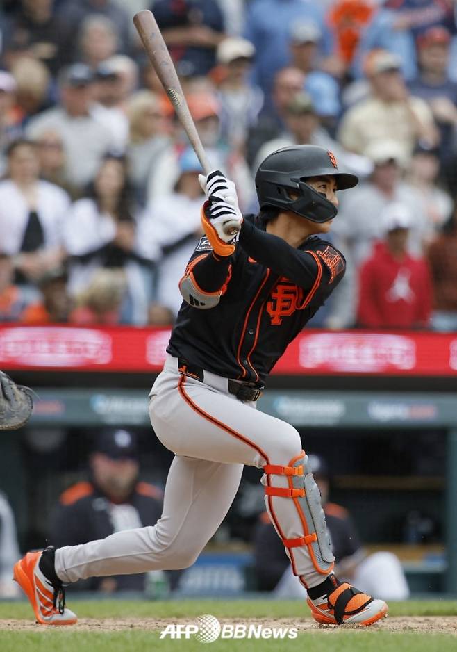 이정후가 29일(한국 시각) 디트로이트전에서 타격에 임하고 있다. /AFPBBNews=뉴스1