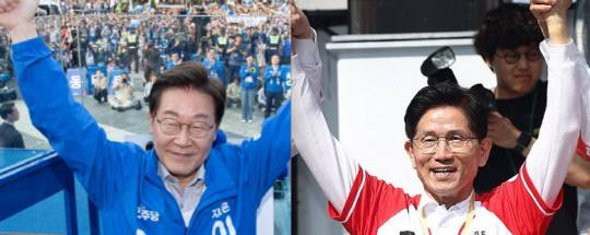 이재명 더불어민주당 대선 후보와 김문수 국민의힘 대선 후보. 연합뉴스.