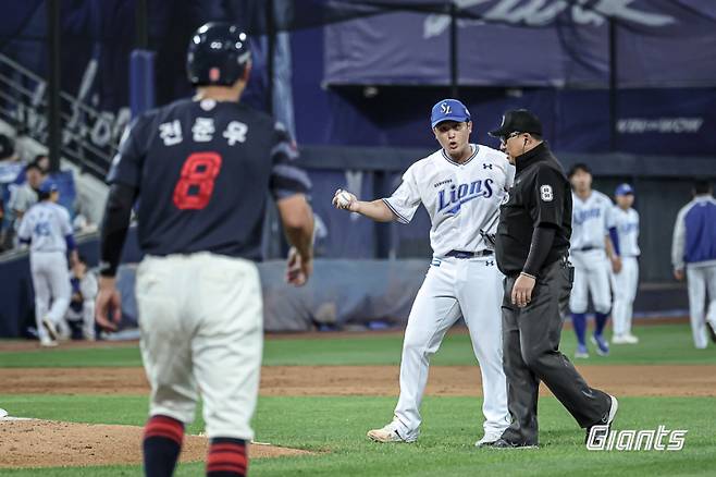 29일 대구 삼성-롯데전에서 발생한 벤치클리어링. 롯데 제공