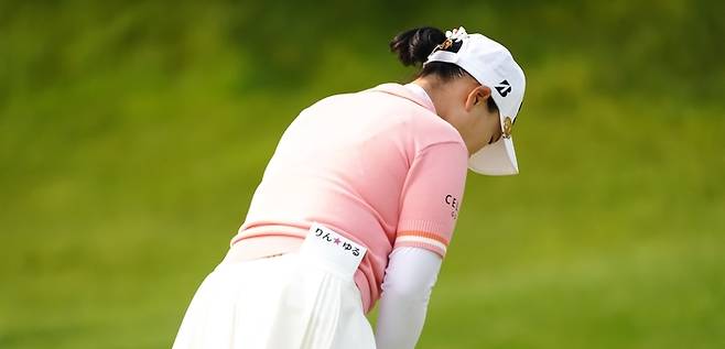 Sh수협은행 MBN 여자오픈 첫날 7언더파를 몰아친 안선주의 야디지북에는 두 아이의 이름을 새겨져 있다. 박태성 골프전문사진기자