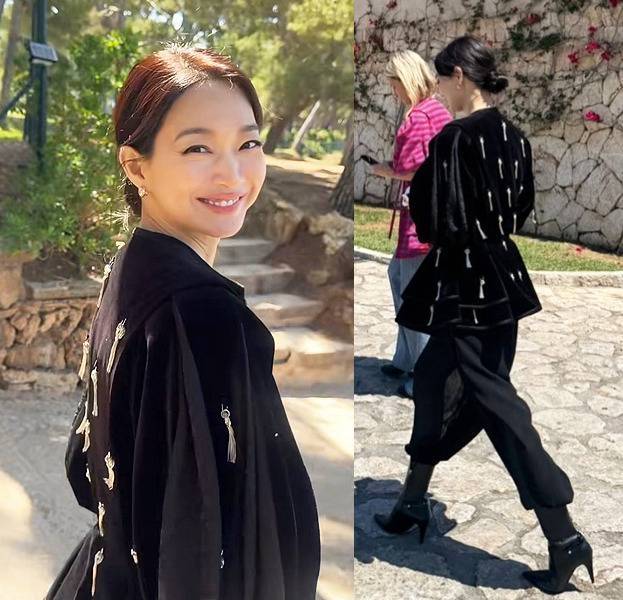 신민아가 고요한 햇살 속에서도 단숨에 시선을 사로잡는 클래식 무드로 등장했다. 사진=에이엠엔터테인먼트 제공