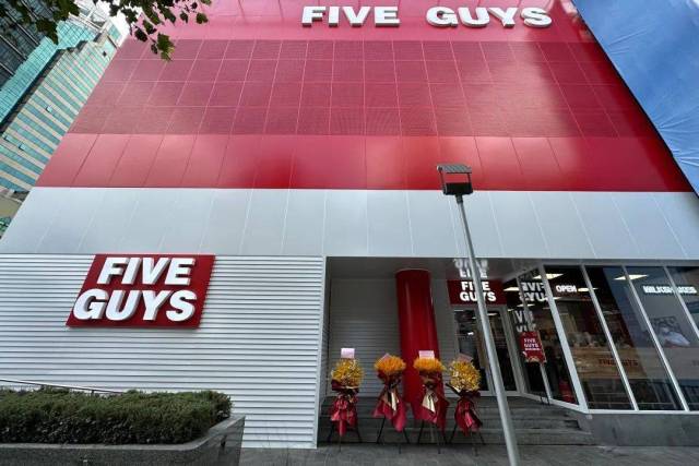 파이브가이즈 상하이점. 웨이보 캡쳐