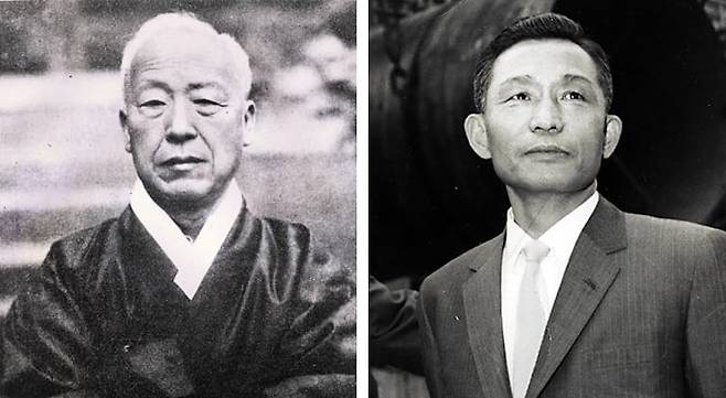 이승만 초대 대통령(사진 왼쪽)은 우리 민족의 현실과 나아갈 방향을 다룬 저서 <독립정신>을 29세에 썼다. 박정희 대통령(오른쪽)은 5.16 혁명을 일으킨 1961년부터 63년까지 자신의 '깊은 생각'을 담아 <지도자도> <우리 민족의 나갈 길> <국가와 혁명과 나>를 매년 1권씩 출간했다./조선일보 DB