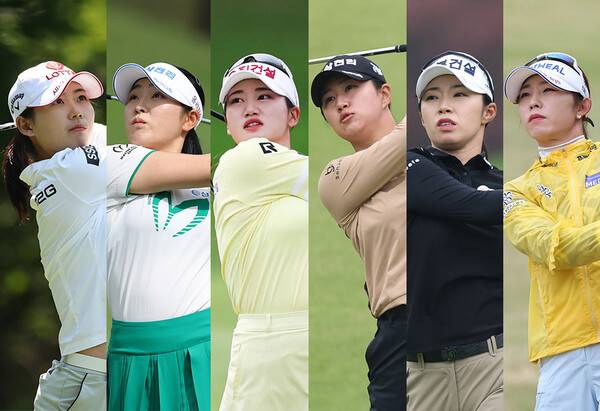 2025년 미국여자프로골프(LPGA) 투어 메이저 대회인 US여자오픈에 출전한 황유민, 유현조, 노승희, 마다솜, 김수지, 배소현 프로. 사진제공=KLPGA