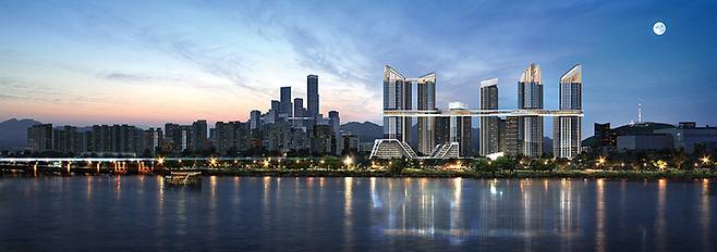 HDC현대산업개발이 제안한 서울 용산정비창 전면1구역 조감도(HDC현산 제공)