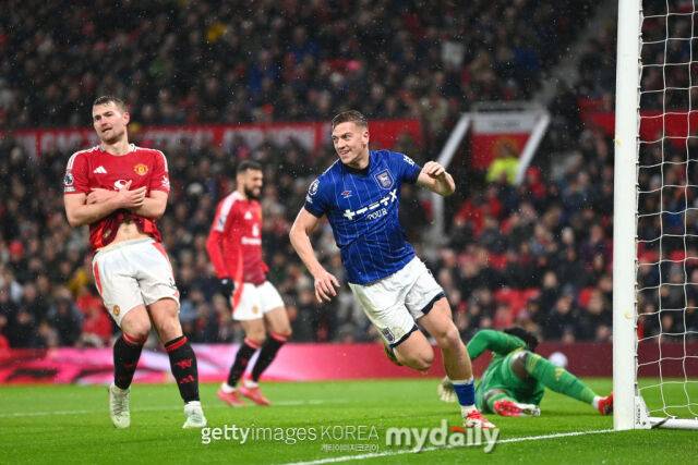 맨유에서 첼시로 갈아탈 것으로 보이는 입스위치 스트라이커 리암 델랍./게티이미지코리아