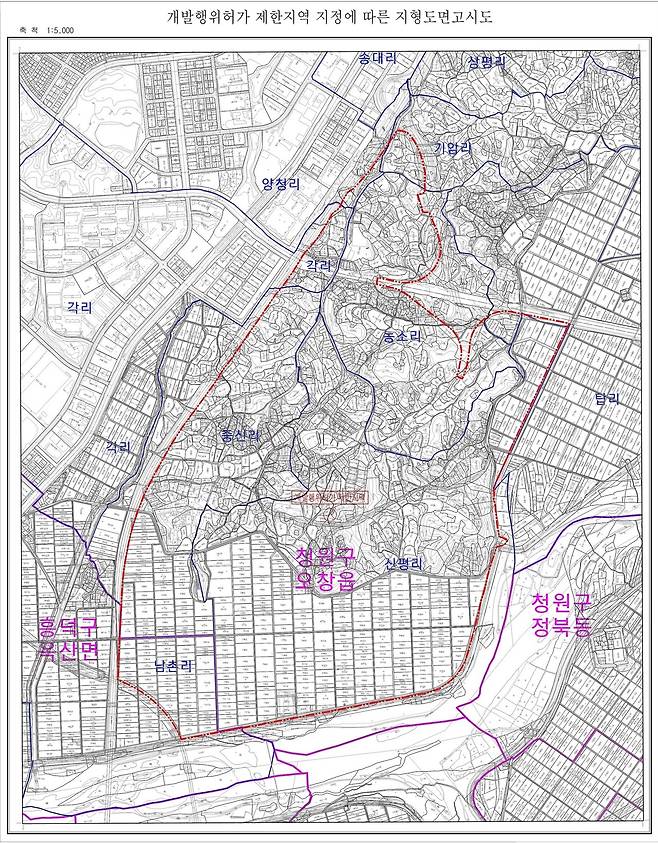 '청주네오테크밸리' 개발 예정지. 청주시 제공.