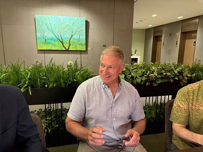 그랜트 뉴섬 전 미국 해병대 전략장교. /현정민 기자