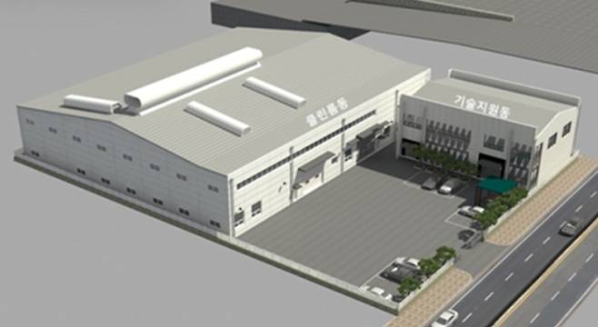 무기발광 디스플레이 스마트 모듈러 센터 조감도(자료 충남도청)