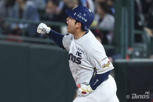 1일 창원 한화전에서 큰 존재감을 뽐낸 오영수. 사진=NC 제공