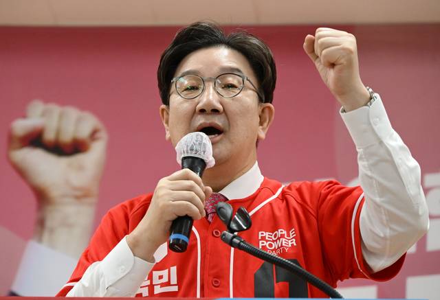 권성동 공동선대위원장이 13일 대구 수성구 국민의힘 대구시당에서 열린 대구경북 선대위 출정식 및 임명장 수여식에서 인사말을 하고 있다. 2025.05.13 문호남 기자