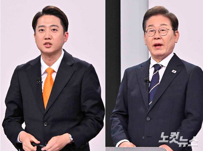 더불어민주당 이재명 후보와 개혁신당 이준석 후보. 국회사진취재단