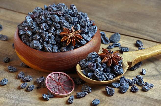 유럽 프리미엄 식품 건포도.