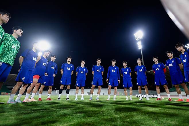 Al Fayhaa Stadium/ 남자A대표팀/ 2026 FIFA 북중미 월드컵 3차예선/ 한국 vs 이라크/ 이라크원정/ 훈련/ 단체/ 사진 김정욱