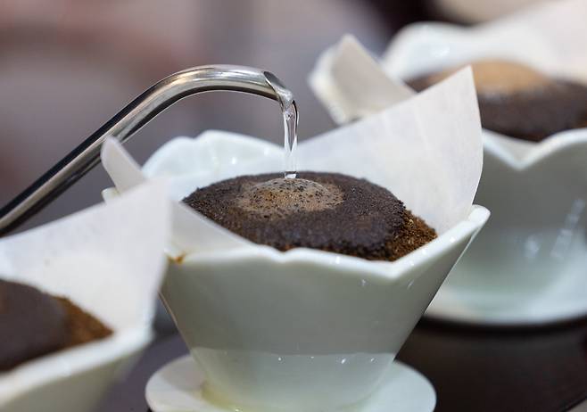 바리스타가 커피를 추출하고 있다. /뉴스1