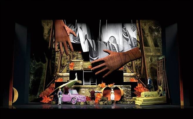 오페라 ‘세 개의 오렌지에 대한 사랑’ 무대 디자인. 국립오페라단 제공