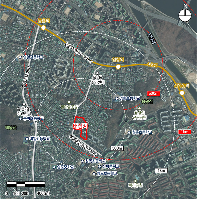 양천구 목2동 232번지 일대 주택재개발사업 정비구역 위치도. 서울시 제공