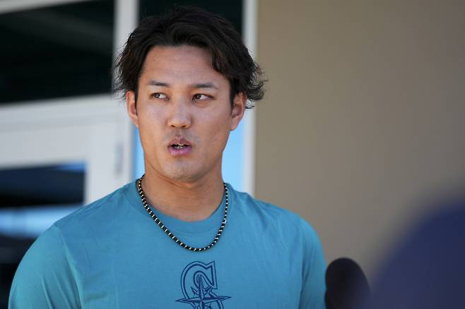 <yonhap photo-2358="">시애틀 매리너스 산하 트리플A 팀에서 뛰고 있는 후지나미 신타로. (AP Photo/Lindsey Wasson)/2025-02-16 08:39:10/ <저작권자 ⓒ 1980-2025 ㈜연합뉴스. 무단 전재 재배포 금지, AI 학습 및 활용 금지></yonhap>