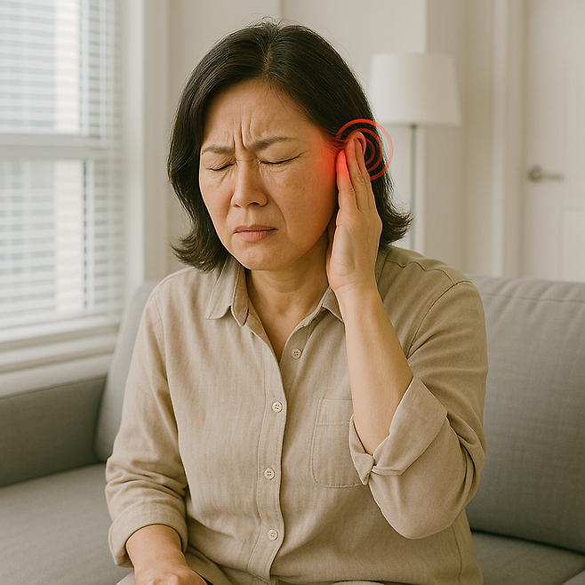 이명 환자의 이미지. 사진=챗GPT