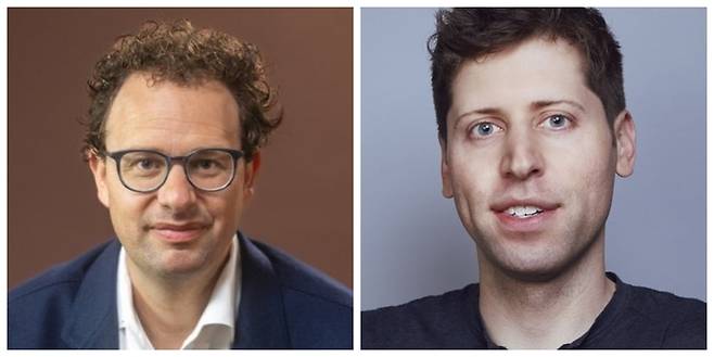 다리오 아모데이 앤스로픽 CEO(왼쪽)와 샘 올트먼 오픈AI CEO. <사진=SNS>