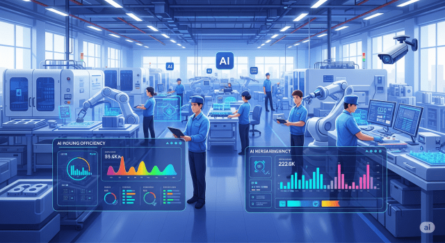 인공지능(AI)이 제조 분야에서 품질 개선과 보안 강화 중심으로 활용되고 있다는 조사 결과가 나왔다. (사진=구글제미나이)
