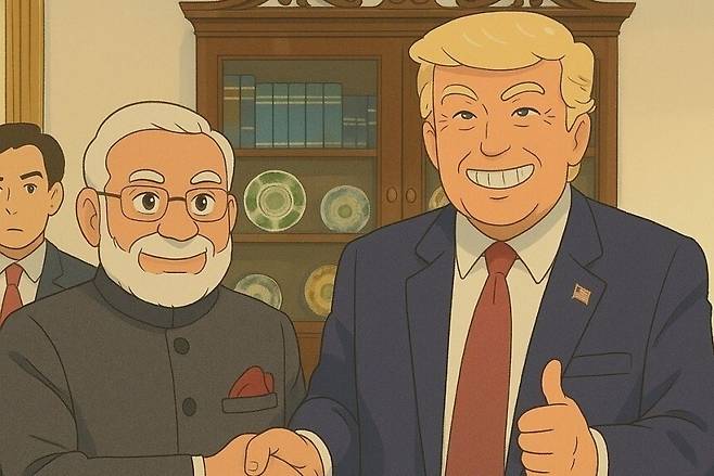 최근 오픈에이아이(OpenAI)의 GPT-4o 이미지 생성 기능을 이용해 애니메이션 ‘화풍\'으로 사진을 바꾸는 일이 급속하게 번지고 있다. 샘 올트먼 오픈AI 최고경영자가 자신의 X(구 트위터) 계정에 올린 이미지. 샘 올트먼 X