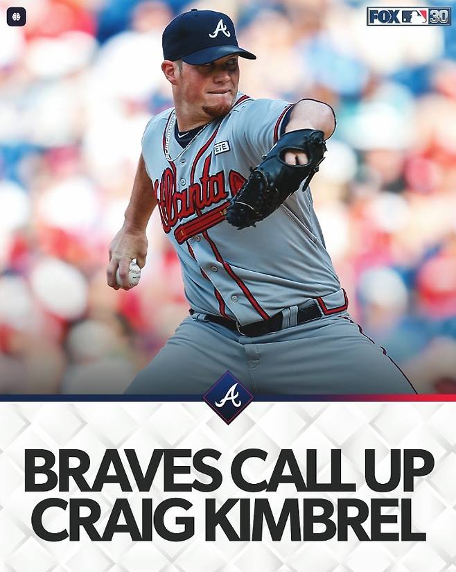 ▲ 11년 만에 애틀랜타 브레이브스 유니폼을 입게 된 크레이그 킴브럴 ⓒFOX SPORTS MLB SNS