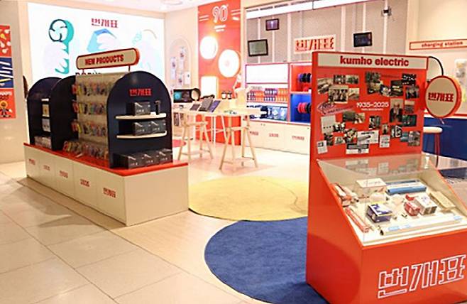 금호전기가 운영한 더현대 서울 팝업스토어 전경. (사진=금호전기)