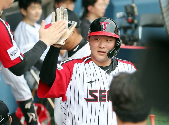 LG 소속 당시 이재원의 모습. IS 포토