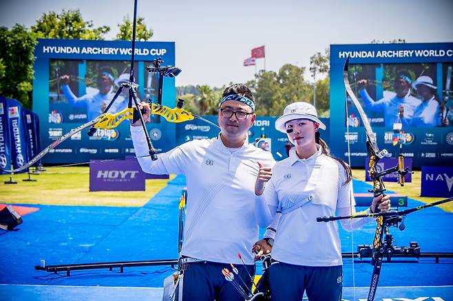 김우진과 임시현. 제공 | 대한양궁협회