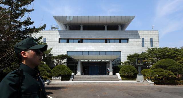 2018년 4월 남북정상회담을 앞둔 평화의집. 고영권 기자