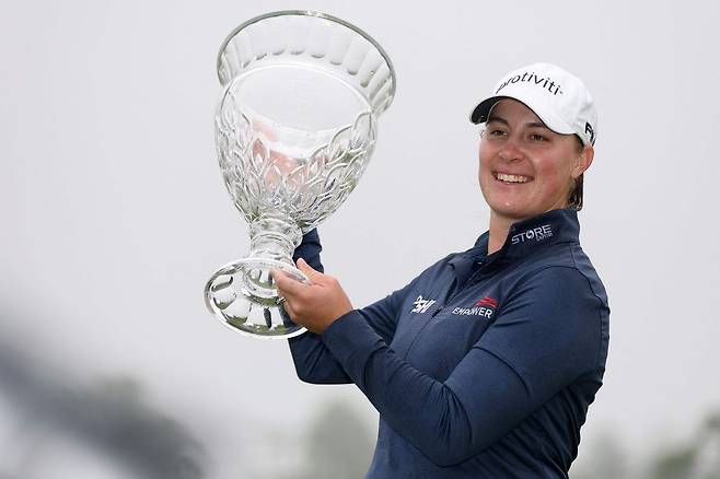 9일(한국시간) 미국 뉴저지주 갤러웨이의 시뷰 베이 코스에서 끝난 숍라이트 LPGA 클래식에서 우승한 제니퍼 컵초. AFP연합뉴스