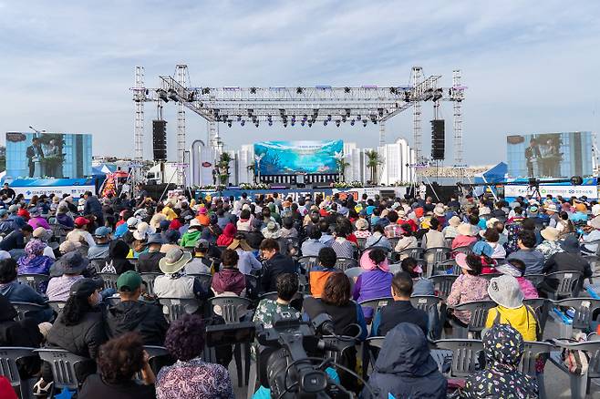 감포항 가자미축제 개막식. 월성원자력본부 제공