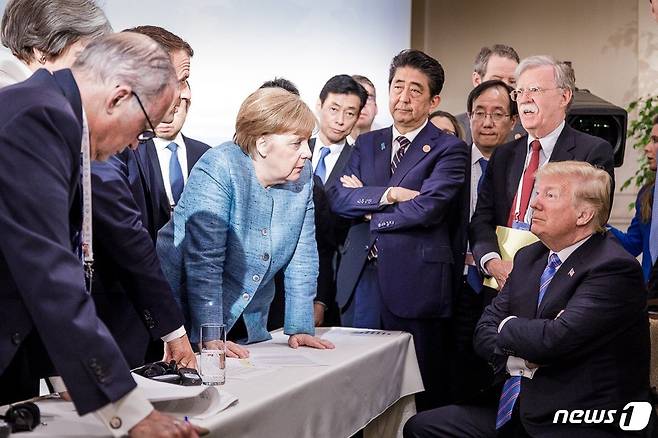 2018년 6월 9일 캐나다 퀘벡 주 샤를부아에서 열린 G7 정상회의 모습. ⓒ AFP=뉴스1 ⓒ News1