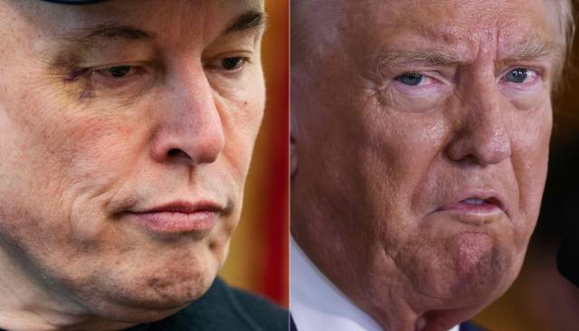 일론 머스크(왼쪽) 테슬라 최고경영자(CEO)와 도널드 트럼프 미국 대통령. AFP연합뉴스