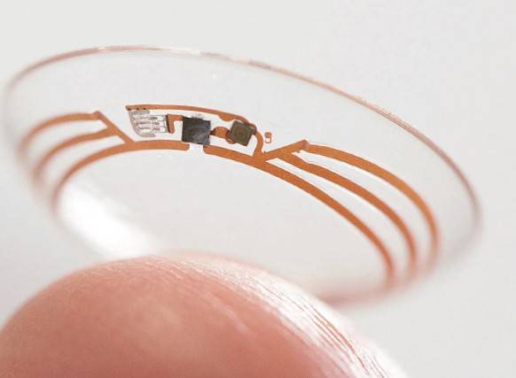 구글이 개발한 혈당 측정용 콘택트렌즈. /구글